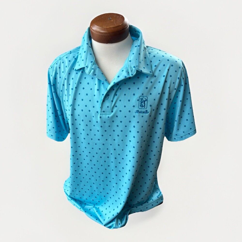 Under Armour The Playoff Polo Shirt Size XL Blue Floral Scottsdale Golf